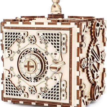 3D Wooden Puzzle for Adults Music Box, Dancer’s Secret Box with Password Lock, DIY Mechanical Jewelry Storage with Melody, Decorative for Christmas or Birthday