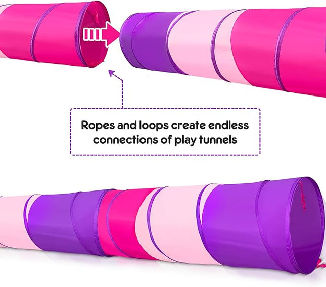 PigPigPen Kids Tunnel for Toddlers,Pop Up Play Tunnel Tent for Babies or Dogs, Indoor & Outdoor Toys for Kids Backyard Playset