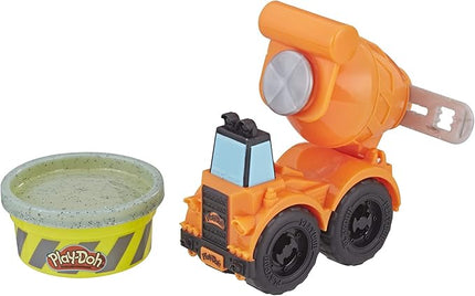 Play-Doh Wheels Mini Cement Truck Toy with 1 Can of Non-Toxic Cement Colored Buildin' Compound