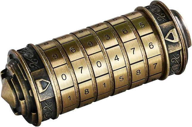 Da Vinci Code Numeric Cryptex Money Puzzle Box for Cash Gift, Jewelry Box with Hidden Compartment, Unique Puzzle Gift for Adults Brain Teaser Valentine’s Day Wedding & Anniversary Present