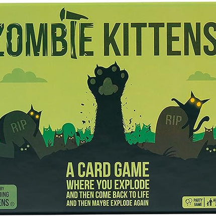 Exploding Kittens Zombie Kittens 2-5 Players - Ages 7+ - 15 Minutes to Play - High Stakes Zombie Card Game - Party Game, Family Game Night, Kid and Adult Card Game