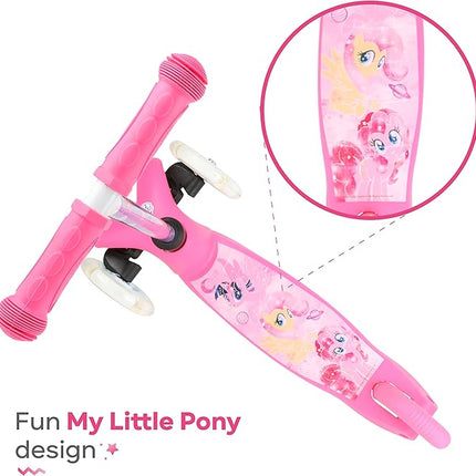 Voyager - Self Balancing Kick Scooter with Light Up Wheels, Extra Wide Deck, 3 Wheel Platform, Foot Activated Brake, 75 lbs Limit, Kids & Toddlers Girls or Boys, for Ages 3 and Up