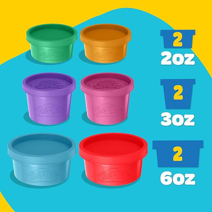Play-Doh 6 Variety Compounds - Super Stretch, Play Foam, Butter, Cloud, Compound Packs