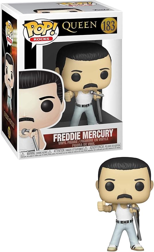 Funko POP Pop! Rocks: Queen - Freddie Mercury Radio Gaga 1985, Multicolor, 3.75 inches