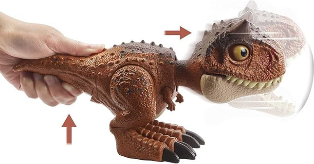 Mattel Jurassic World Camp Cretaceous Action Figure, Chompin’ Carnotaurus Toro Dinosaur Toy with Chimping & Other Motion