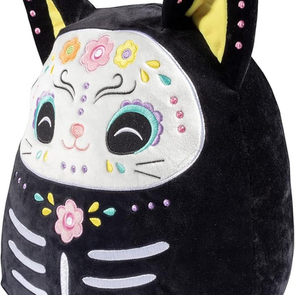 Squishmallows 12" Zelina The Day of Dead Cat - Official Kellytoy Plush - Cute and Soft Black Kitty Stuffed Animal - Great Gift for Kids