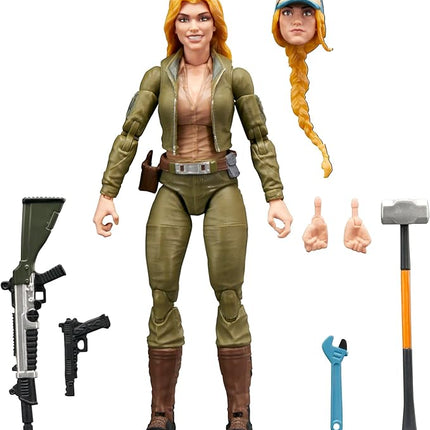G.I. Joe Classified Series Retro Cardback Courtney “Cover Girl” Krieger, Collectible 6 Inch Action Figure with 9 Accessories