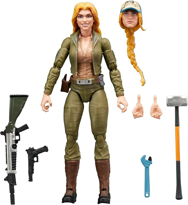 G.I. Joe Classified Series Retro Cardback Courtney “Cover Girl” Krieger, Collectible 6 Inch Action Figure with 9 Accessories