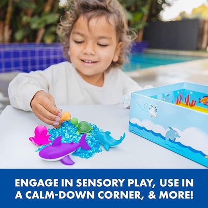 Educational Insights Pluffle® Ocean Sensory Set with 2 Colors of Pluffle, 9 Piece Set, Ages 3+