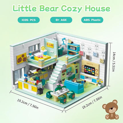 Friends House Building Block Set, Pets Collection Small Brick Model Set, Creative Mini Toy Building Sets, Children’s Day Birthday for Teens Kids Boys Girls 8+, 1035 PCS