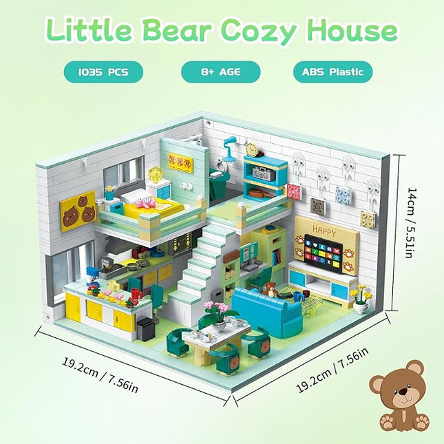 Friends House Building Block Set, Pets Collection Small Brick Model Set, Creative Mini Toy Building Sets, Children’s Day Birthday for Teens Kids Boys Girls 8+, 1035 PCS