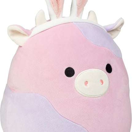 Squishmallows Original 10-Inch Patty The Purple Cow w/Bunny Ears - Official Jazwares Plush - Collectible Soft & Squishy Cow Bunny Stuffed Animal Toy - Add to Your Squad - Gift for Kids, Girls & Boys