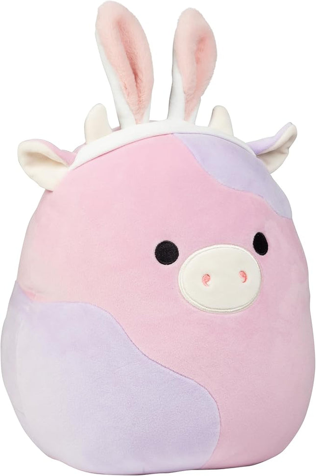 Squishmallows Original 10-Inch Patty The Purple Cow w/Bunny Ears - Official Jazwares Plush - Collectible Soft & Squishy Cow Bunny Stuffed Animal Toy - Add to Your Squad - Gift for Kids, Girls & Boys