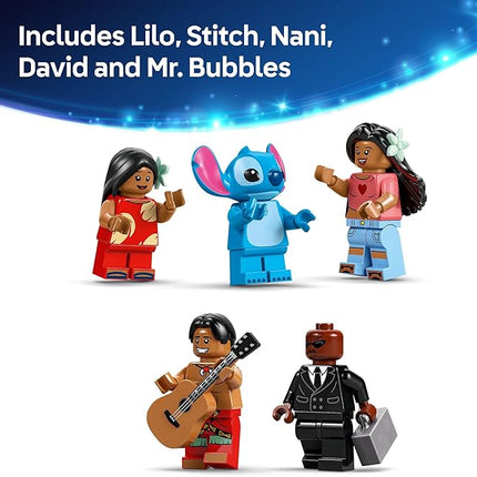 LEGO Disney Lilo and Stitch Beach House Toy - Building Playset for Kids, Girls and Boys, Ages 9+ - Includes 5 Minifigures - Disney Gift Idea for Fans of Lilo & Stitch Movie - 43268