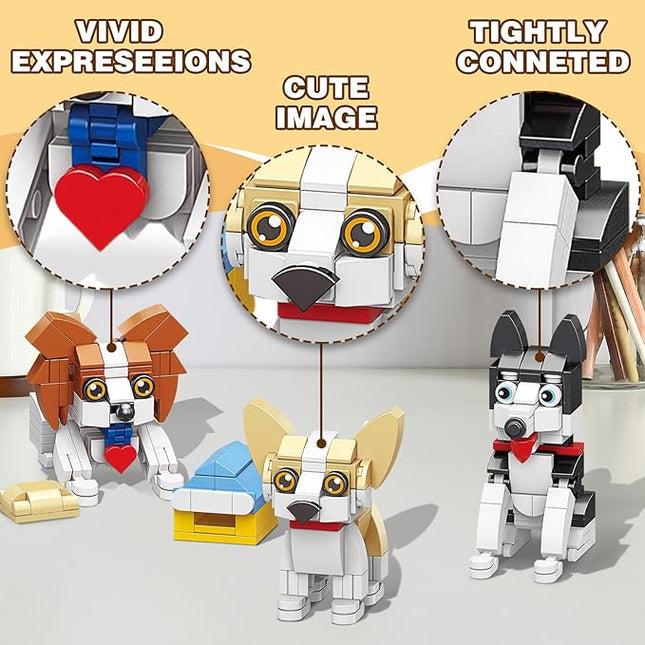 Chihuahua Mini Dog Building Blocks Set, Micro Bricks Animals Building Toys, Party Favors Pet Toys Gifts for Kids