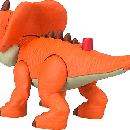 Fisher-Price Imaginext Jurassic World Dinosaur Action Figure with Kid-Activated Motion & Growing Spikes, 7.75-inch Aquilops Dino Toy