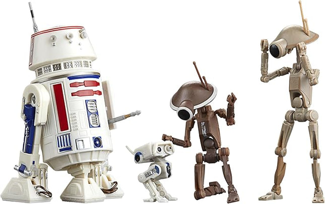 Star Wars The Black Series 4 Pack Collectible Figures: R5-D4, BD-72 and The Mandalorian Mechanical Droids