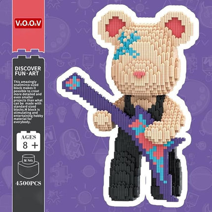 TK Bear Micro Building Blocks Set(4500Pieces) Music Bear Building Blocks Gift for Adult and Kid