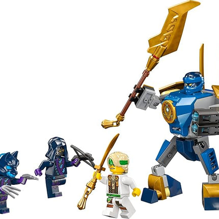 LEGO NINJAGO Jay’s Mech Battle Pack Adventure Toy Set for Kids, with Jay Minifigure and Mech Figure, Creative Ninja Gift for Boys and Girls Aged 6 Years Old and Up, 71805