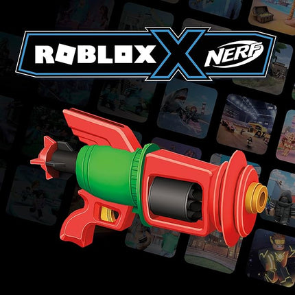 Nerf Roblox Build A Boat for Treasure: Spacelock Ray Blaster, Includes Code to Redeem Exclusive Virtual Item, 8 Elite Darts