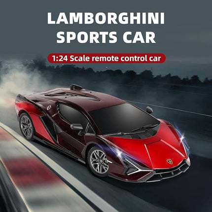 MIEBELY Lamboghini RC Car - 1:24 Scale Lambo Toy Car 3.7V 500mAh, Sián Fast Remote Control Car for Boys 8-12, Rc Race Model Birthday Gifts for Kids Adults Boys Girls Age 6-12 Year Old