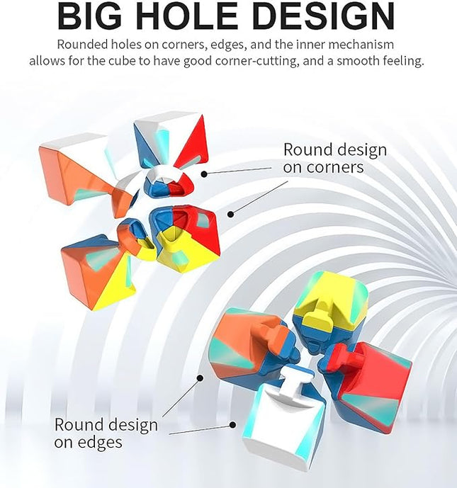 CFMOUR 6 Pack 3x3 Speed Cube Set - Moyu Meilong 3C, Stickerless Magic Cubes Bundle 3x3x3- Fast Turning Birthday Party Easter Valentines Day Gifts Puzzle Game Brain Toy for Kids and Adult