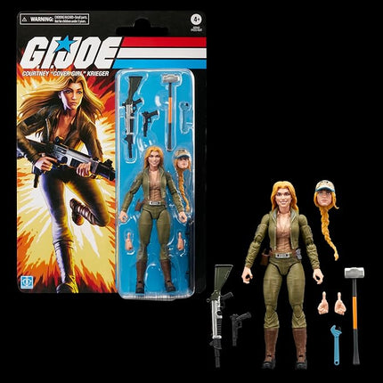 G.I. Joe Classified Series Retro Cardback Courtney “Cover Girl” Krieger, Collectible 6 Inch Action Figure with 9 Accessories