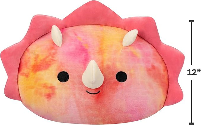 Squishmallows Stackables 12-Inch Trinity Pink Triceratops - Medium-Sized Ultrasoft Official Kelly Toy Plush