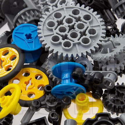 100+PCS Technic Gears & Axles Compatible with Lego Technic Sets - Gears, Rack, Pins, Axles, Differential for Car Building Brick Accessories - Random Color