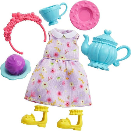 Barbie Chelsea Beach & Tea Party Accessory Fashion Pack Bundle – Mix of Beachwear & Tea Party Essentials for Chelsea Doll | Ages 3+
