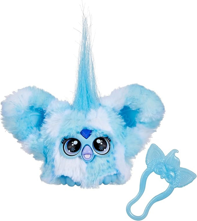 Furby Furblets SNO-Way Holiday Edition Mini Friend, 45+ Sounds, Holiday Music, Speaks Only Furbish, Electronic Plush Toys for Girls & Boys, Interactive Pets, Blue & White, 6+