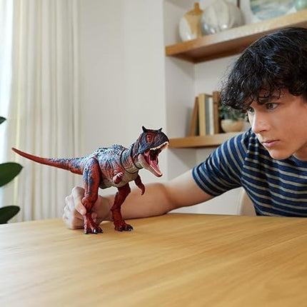 Mattel Jurassic World Fallen Kingdom Hammond Collection Dinosaur Action Figure, Carnotaurus Dino Toy with Articulation & Glass Eyes, 17-inch