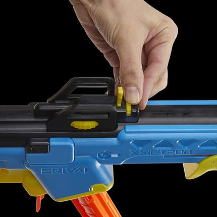 Nerf Rival Pathfinder XXII-1200 Blaster, Most Accurate Rival System, Adjustable Sight, 12-Round Magazine, 12 Rival Accu-Rounds