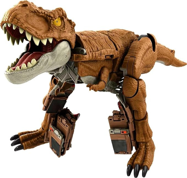 Mattel Jurassic World Fierce Changers 2-in-1 Dinosaur Figure, Chase 'n Roar Toy Transforms from T Rex Dinosaur to Truck in 28 Steps