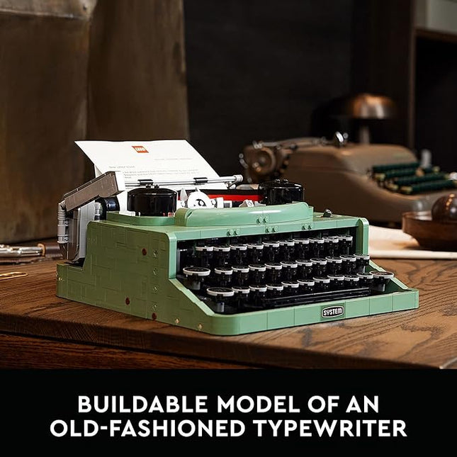 LEGO Ideas Typewriter 21327 Building Set for Adults, Collectible Retro Display Model, Creative Hobbies Unique Gift Idea