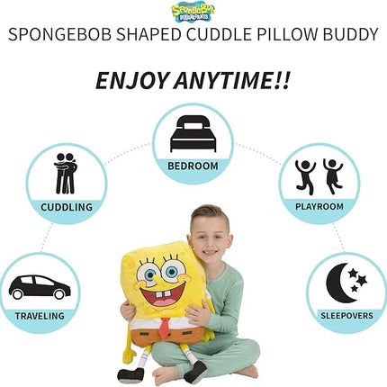 Spongebob Kids Bedding Super Soft Plush Cuddle Pillow Buddy, One Size, By Franco