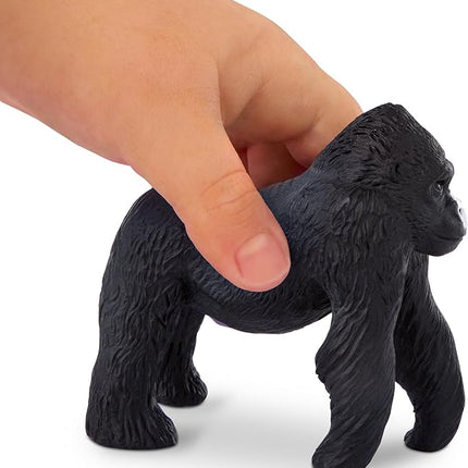 Terra by Battat – 4 Pieces Gorilla Toys Family Set – Realistic Gorilla Figurines – Zoo Animal Toys for Kids and Toddlers 3+ Years – Plastic Jungle Animals