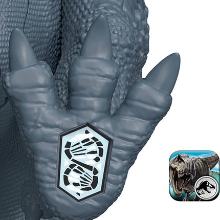 Mattel Jurassic World Rebirth Wild Roar Dinosaur Toy, Abelisaurus Posable Figure, Tail-Controlled Chomp Multi-Direction Attack & Sound, Digital Play