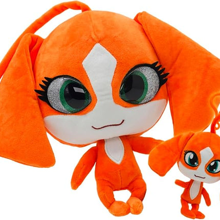 Miraculous Ladybug - Kwami Plush Kit, Mon Ami, 9-Inch Plush with Resin Eyes and Lifesize 5-Inch Stuffed Toy with Matching Backpack Keychain, Toys for Kids - Barkk