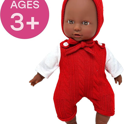 12 inch Realistic Baby Doll with Soft Body and Vinyl Head, Arms, and Legs, Beautiful Soft Baby Doll Dressed in a Matching Onesie and Hat – Packaged in a Gift Box– Ideal Size for Toddlers, Boys, Girls