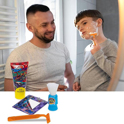 Hot Wheels My First Shaving Kit, Little Boy Pretend Shave Kit, Fake Toy Razor, Safe for Kids Ages 3+