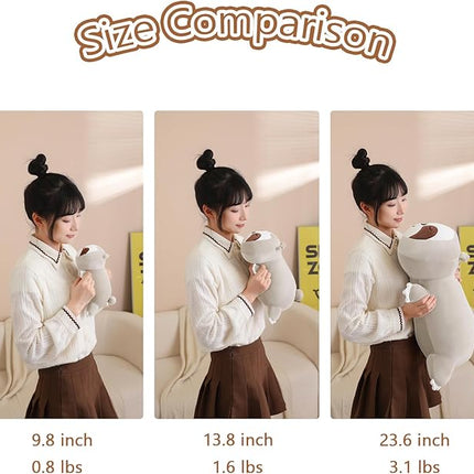 SQEQE Weighted Sloth Plush, Weighted Sloth Stuffed Animal, Cute Plushies Pillow Toy Gift for Kids Adults Brown 13.8 Inch, 1.6 Lbs