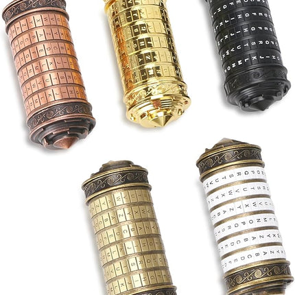 Cryptex Da Vinci Code Money Puzzle Box with Hidden Compartments Valentine's Day Gifts for Girlfriend Gifts for Men (Copper)