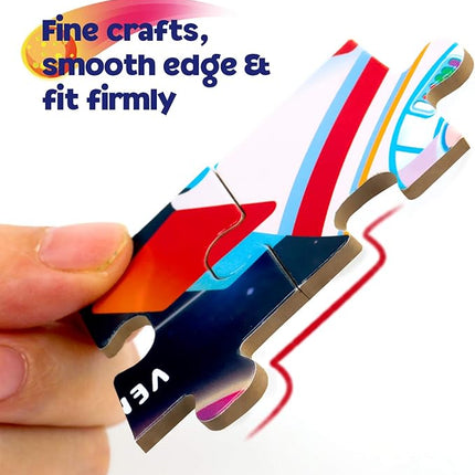 SYNARRY 100 Piece Puzzles for Kids, Space Puzzle for Kids Ages 4-8 Solar System Puzzle, 100 Pieces Puzzles for 3 4 5 6 7 8 Year Olds Boys Girls, Easter Basket Stuffers Valentines Day Gifts for Kids