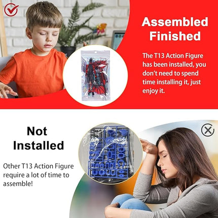 T13 Action Figure -Assembly Completed Dummy 13 for Grandson 6 7 8 9 10 11 12 Years Old, 3D Printed Action Figure with Weapons, Titan 13 Action Figures Articulated, Titan 13 for Boy Kid Gift