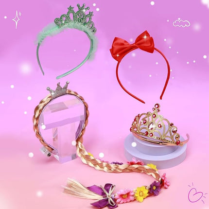 Meland Princess Dress Up - Dress Up Clothes for Girls with Toys,Christmas Birthday Gift for Toddler Girls 3,4,5,6,7,8 Years