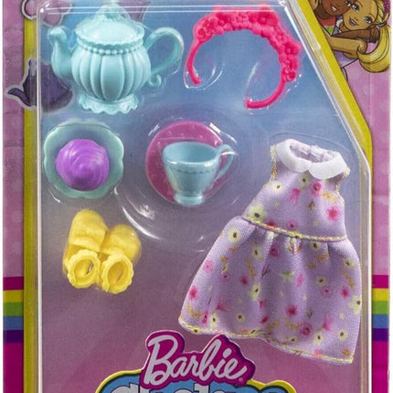Barbie Chelsea Beach & Tea Party Accessory Fashion Pack Bundle – Mix of Beachwear & Tea Party Essentials for Chelsea Doll | Ages 3+