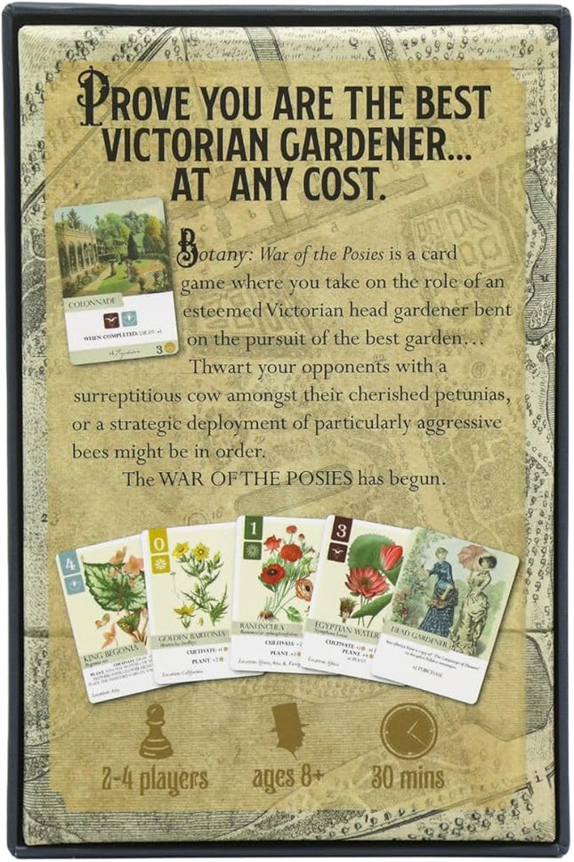 Botany: War of the Posies | Family Strategy Game for Young Botanists and Adults | Ages 8+ | for 2-4 Players | Average Playtime 30 mins | Perfect for Family Game Night