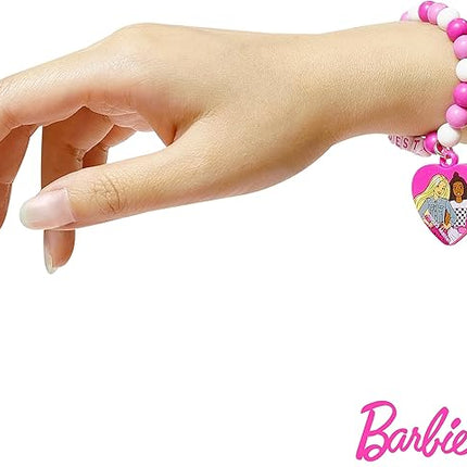 LUV HER Barbie Accessories for Girls 6 Piece Toy Jewelry Box Set with 2 Rings, 2 Bead Bracelets, and Snap Hair Clips Ages 3+