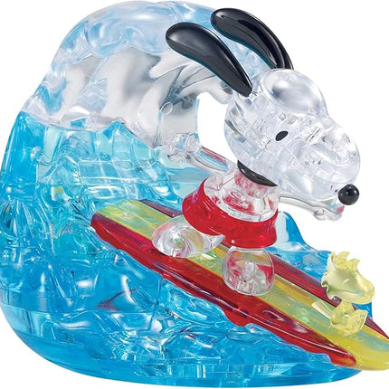 BePuzzled, Peanuts Snoopy Surf Original 3D Crystal Puzzle, Based on Characters from the Beloved Peanuts Comic Strip, Puzzlers Ages 12 and Up